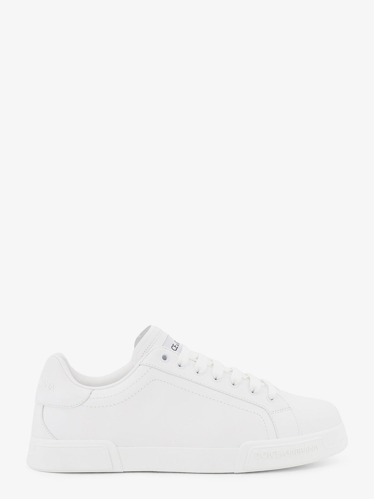 Dolce & Gabbana Portofino leather sneakers - Bianco Ottico