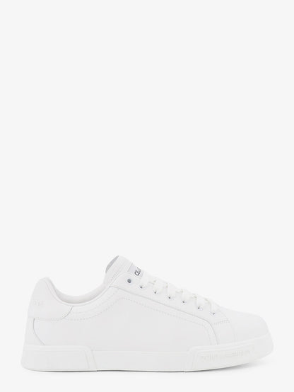 Dolce & Gabbana Portofino leather sneakers - Bianco Ottico