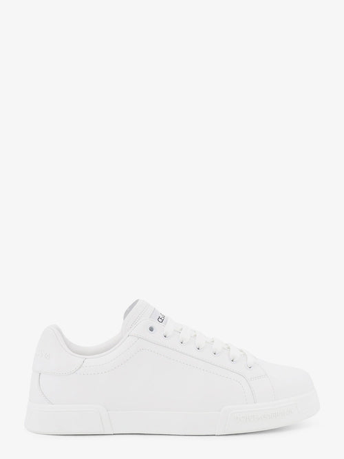 Dolce & Gabbana Portofino leather sneakers - Bianco Ottico