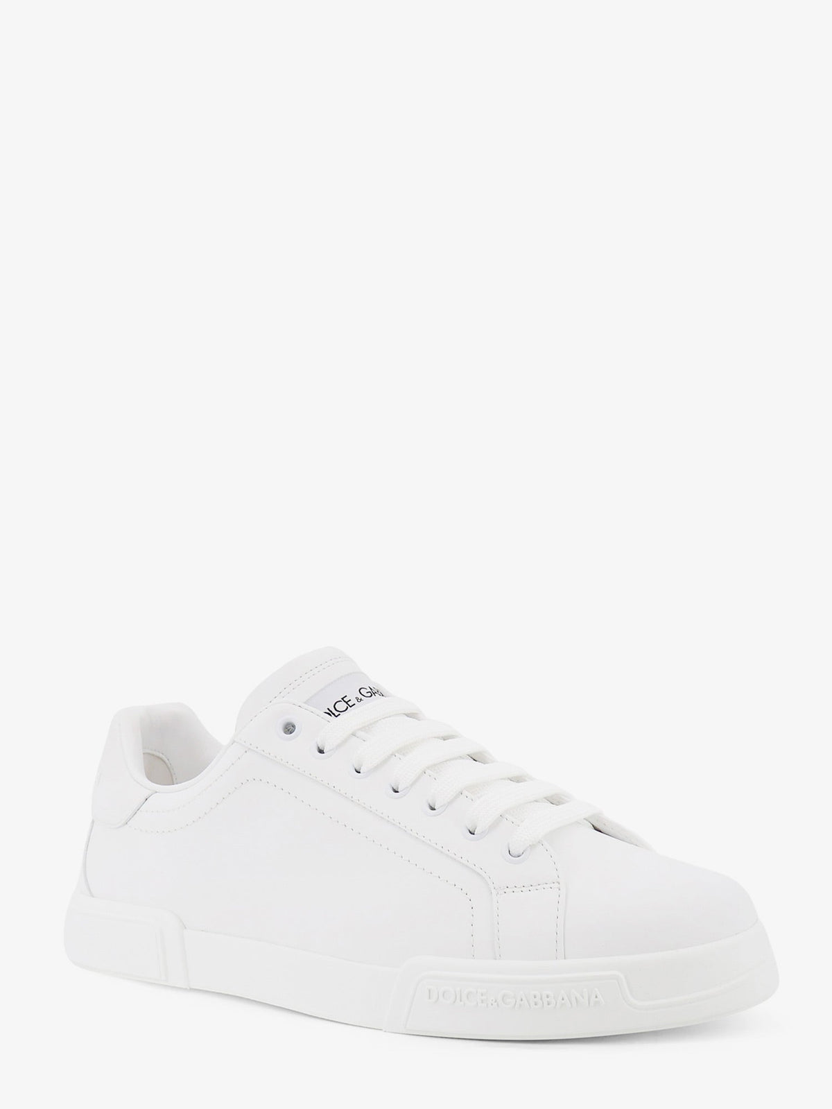 Dolce & Gabbana Portofino leather sneakers - Bianco Ottico
