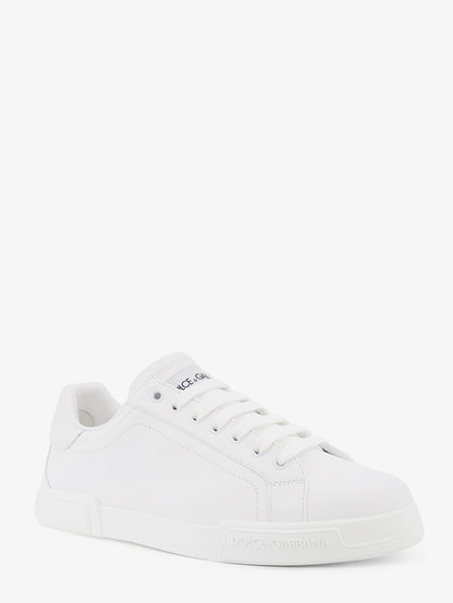 Dolce & Gabbana Portofino leather sneakers - Bianco Ottico
