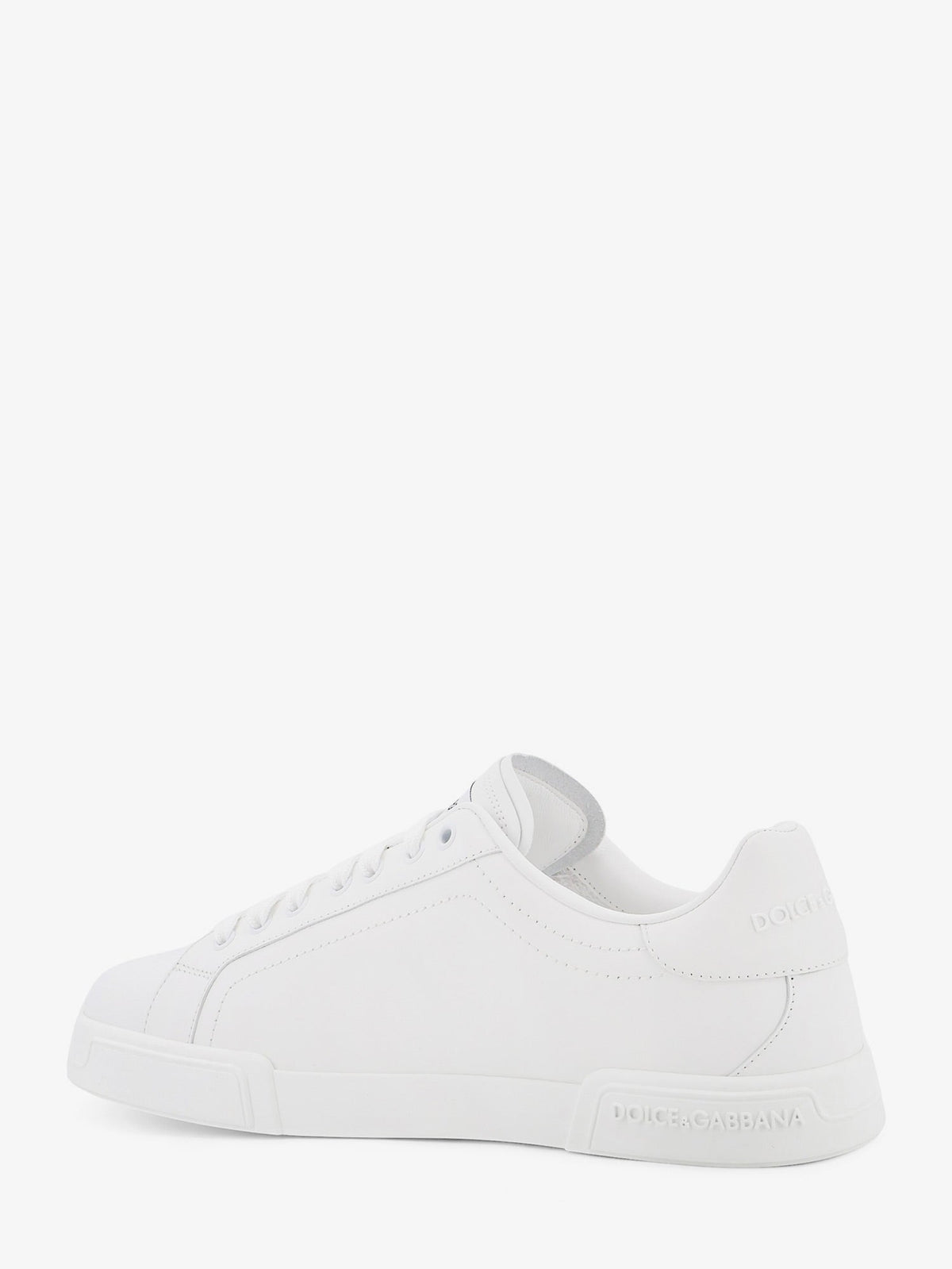 Dolce & Gabbana Portofino leather sneakers - Bianco Ottico