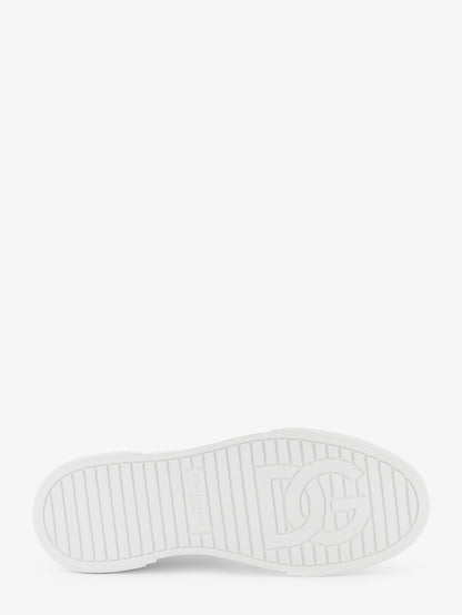 Dolce & Gabbana Portofino leather sneakers - Bianco Ottico
