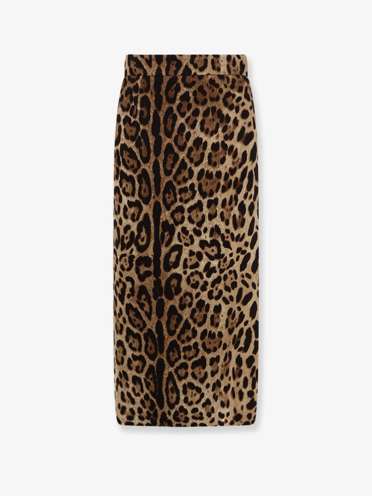 Dolce & Gabbana Stretch viscose longuette skirt with animal print - Leonew