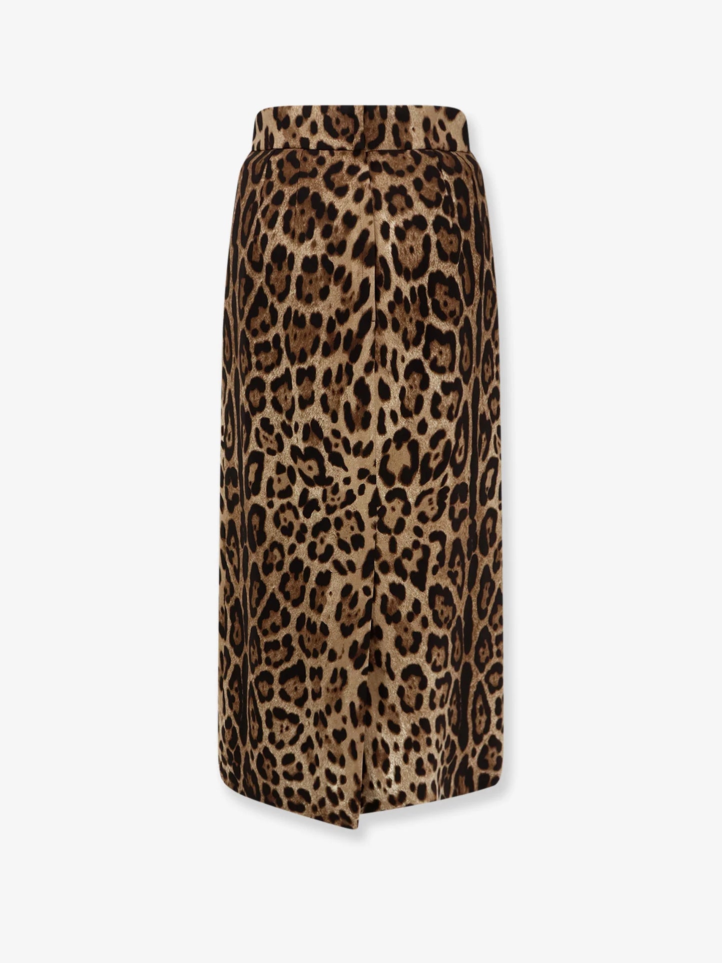 DOLCE & GABBANA - Stretch viscose longuette skirt with animal print