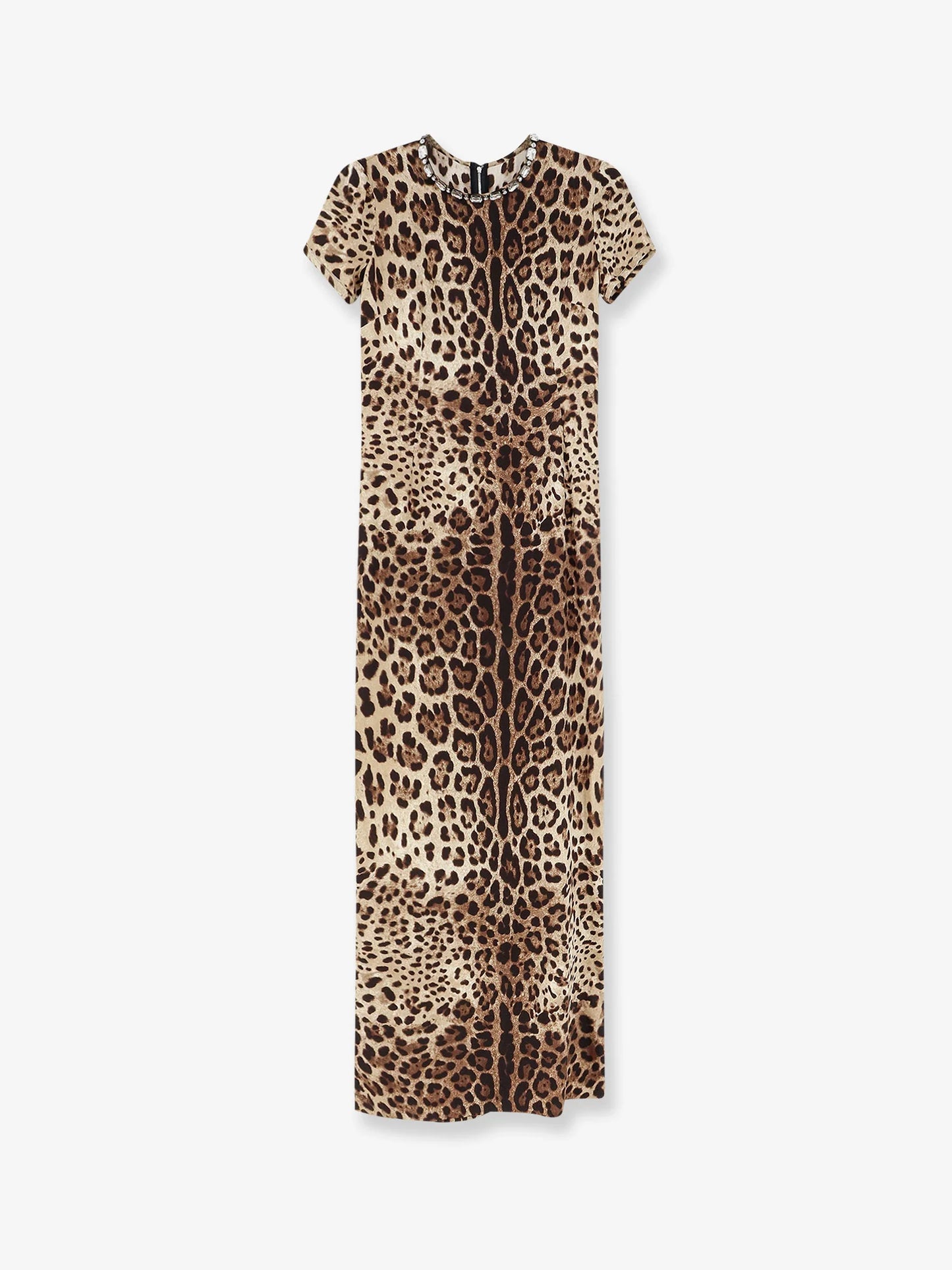 Dolce & Gabbana Silk Dress With Animal Print