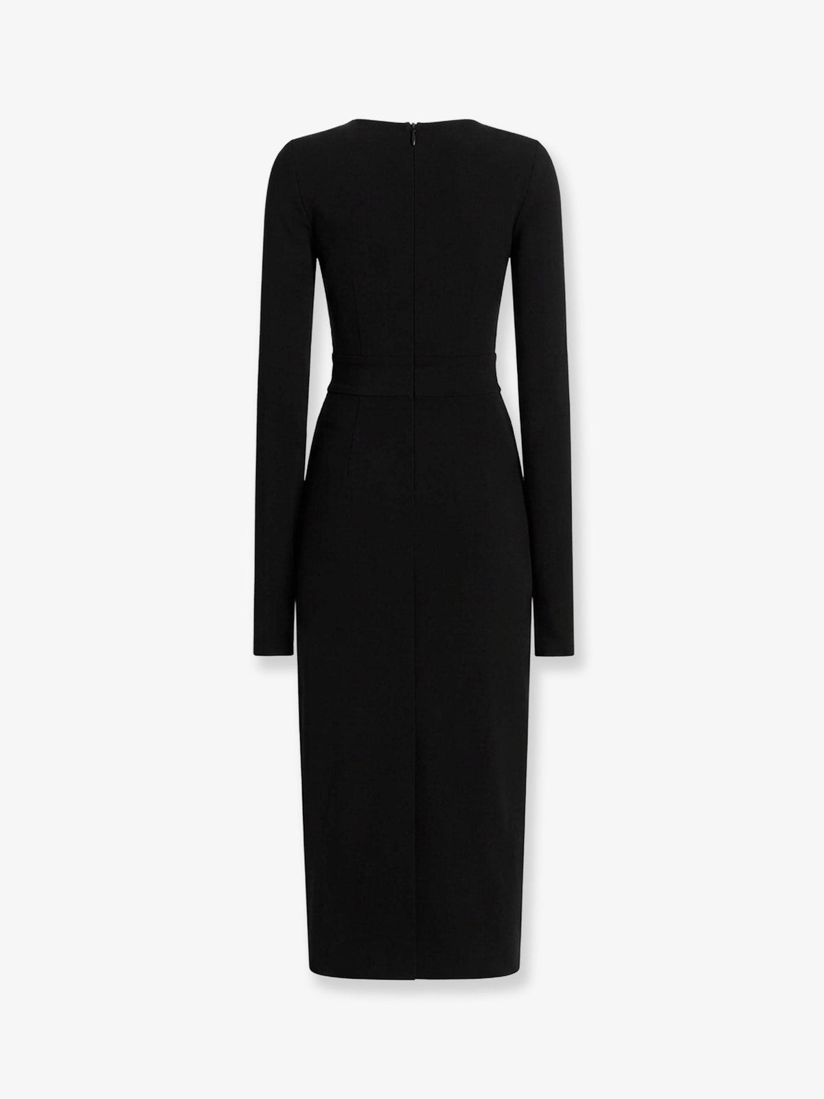 Dolce & Gabbana Long jersey dress with side drape - Nero