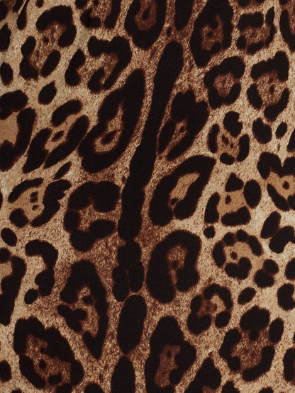 Dolce & Gabbana Midi Dress With Animal Print