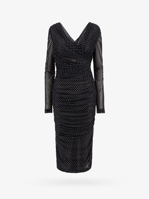 Dolce & Gabbana Polka-dots dress with drapery - Nero
