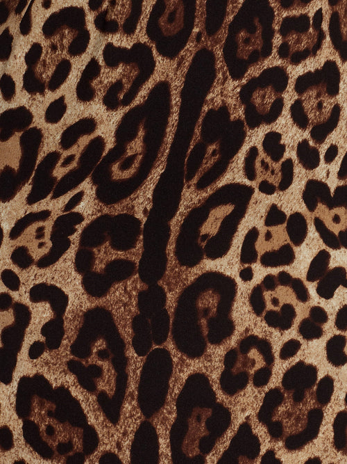Dolce & Gabbana Midi Dress with Animal Print - Leonew