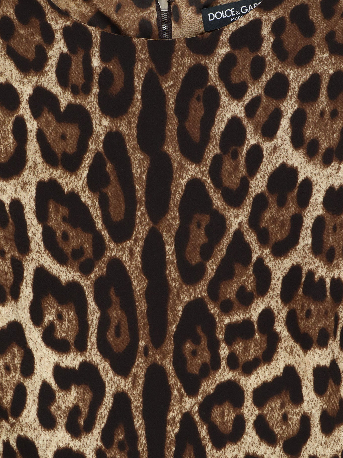 Dolce & Gabbana Stretch silk dress with Leopard print - Multicolor