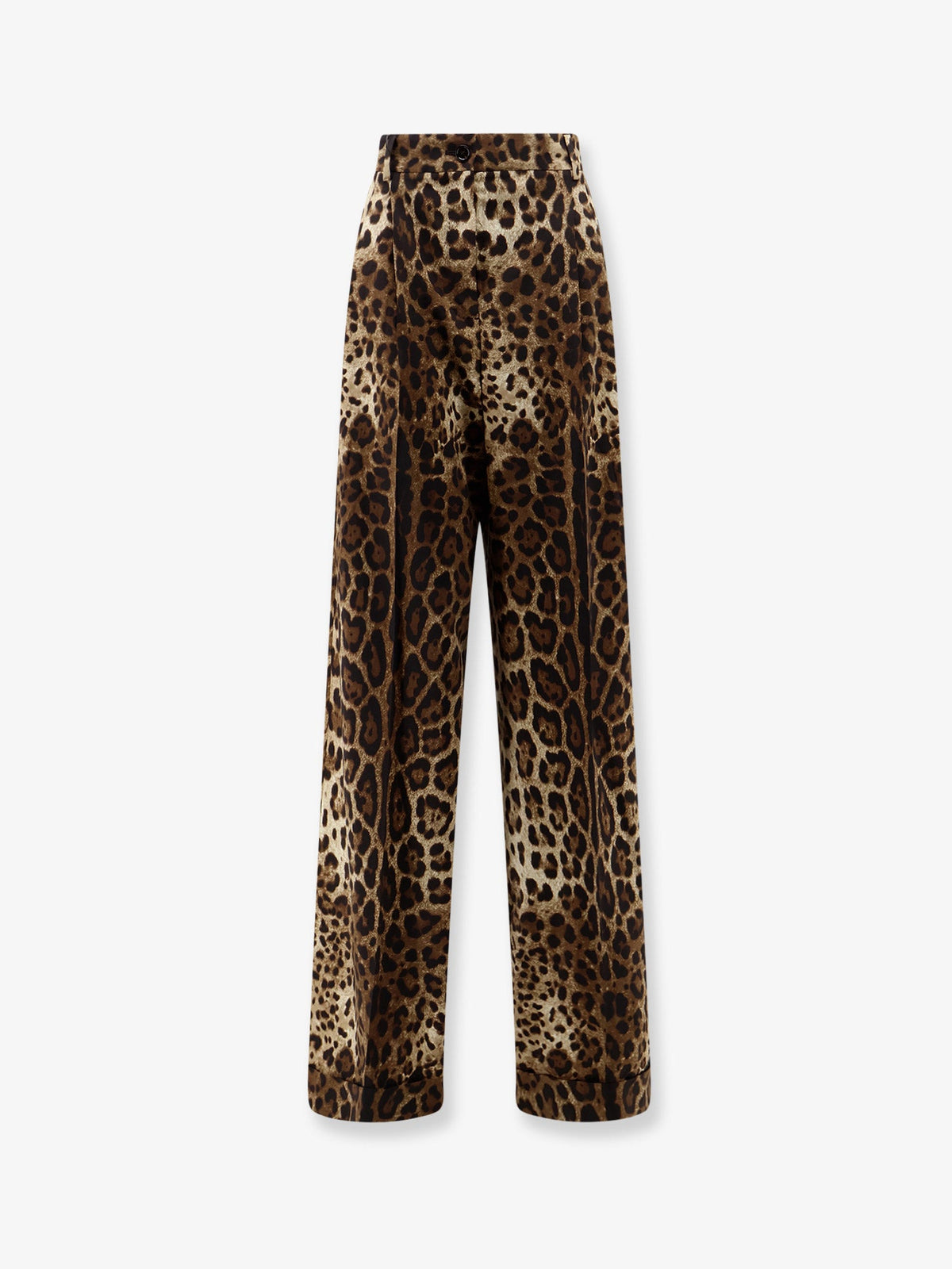 Dolce & Gabbana Stretch wool trousers with animal print - Leonew