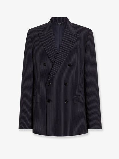 Dolce & Gabbana Martini Light double-breasted pinstriped wool blazer - Rigato