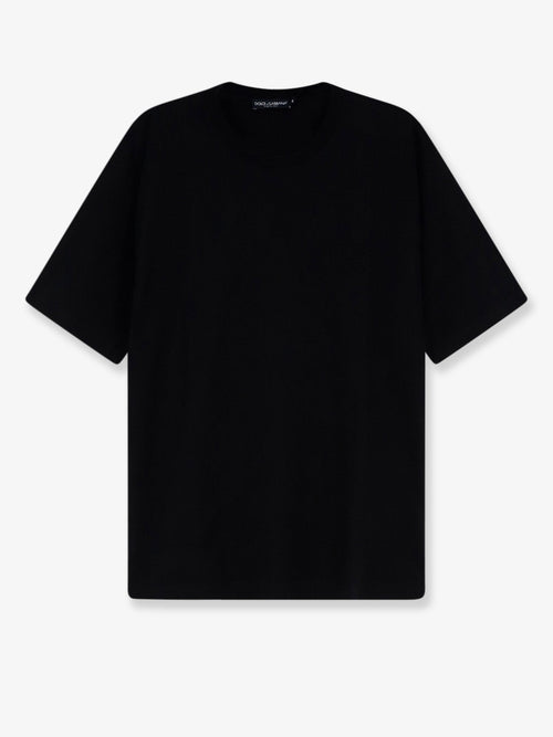 Dolce & Gabbana Cotton T-shirt with embossed DG logo - Nero