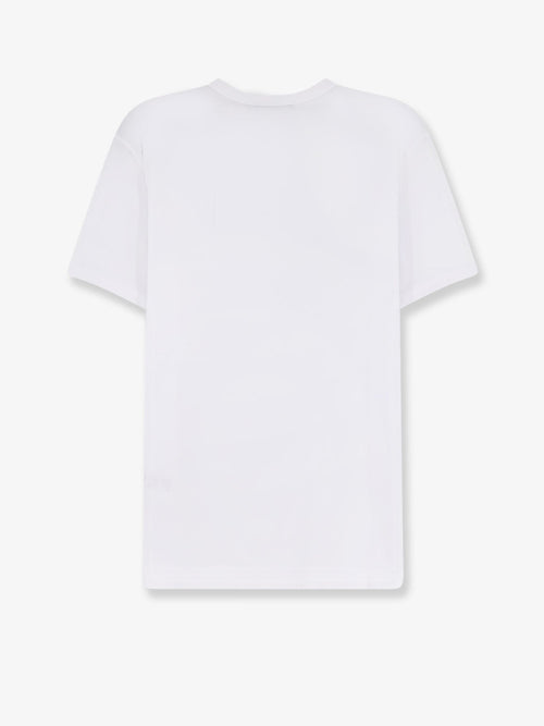 Dolce & Gabbana Cotton T-shirt with patch logo on the front - Bianco Ottico