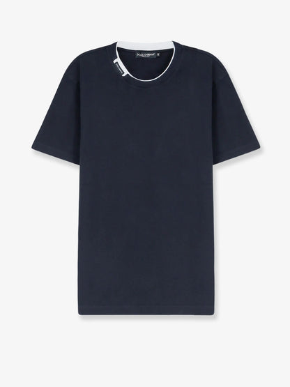 Dolce & Gabbana Cotton T Shirt With Contrasting Profile