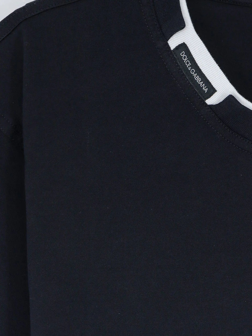 Dolce & Gabbana Cotton T Shirt With Contrasting Profile