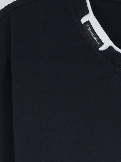 Dolce & Gabbana Cotton T Shirt With Contrasting Profile