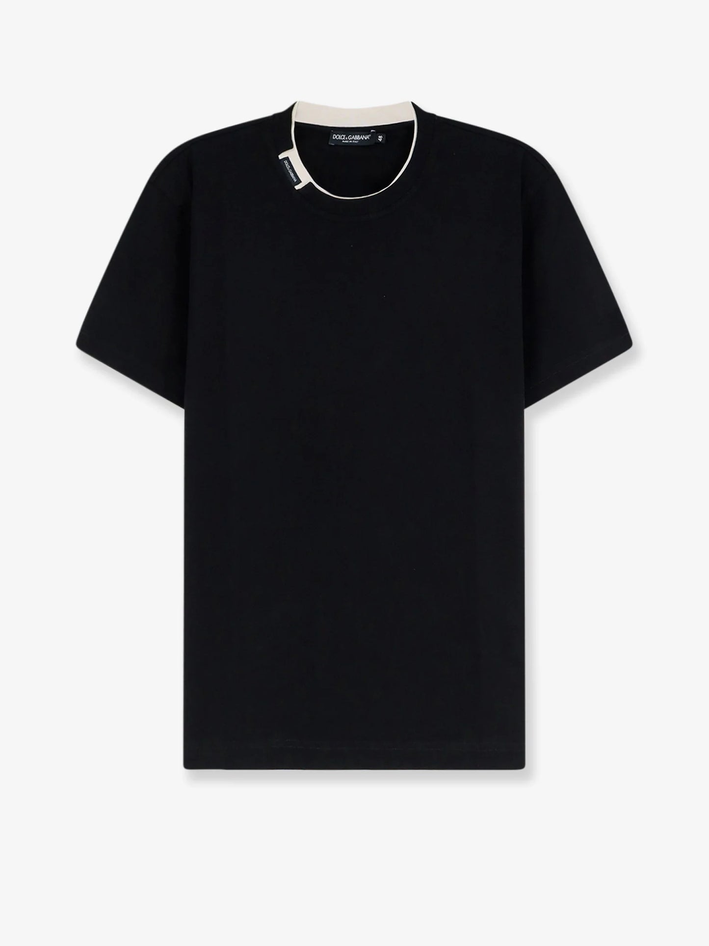 Dolce & Gabbana Cotton T Shirt With Contrasting Profile