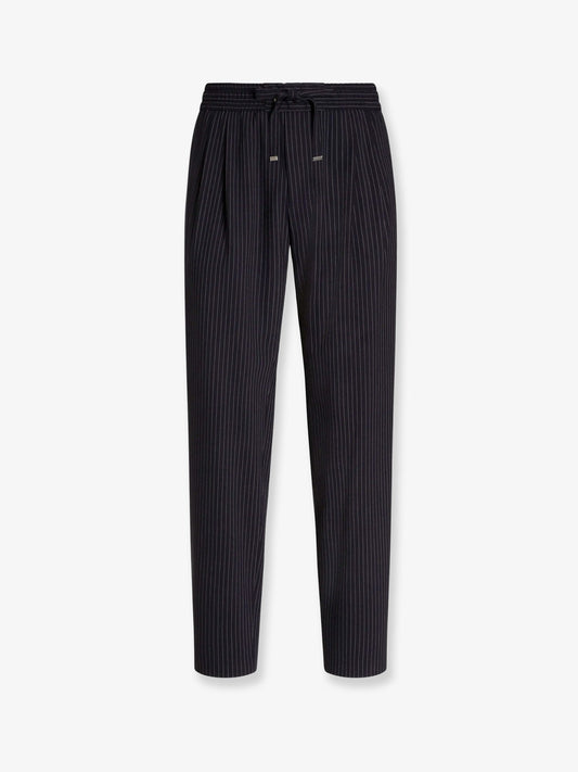 Dolce & Gabbana Pinstriped wool jogging trousers - Rigato