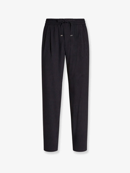 DOLCE & GABBANA - Pinstriped wool jogging trousers