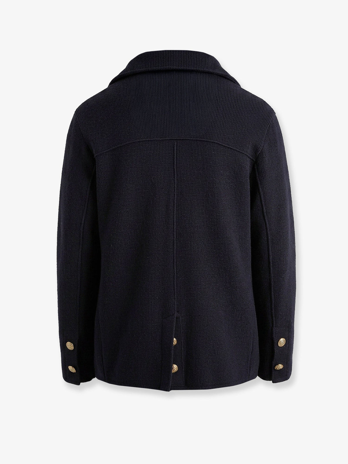 Dolce & Gabbana Virgin wool blazer with iconic crest - Blu Scuro