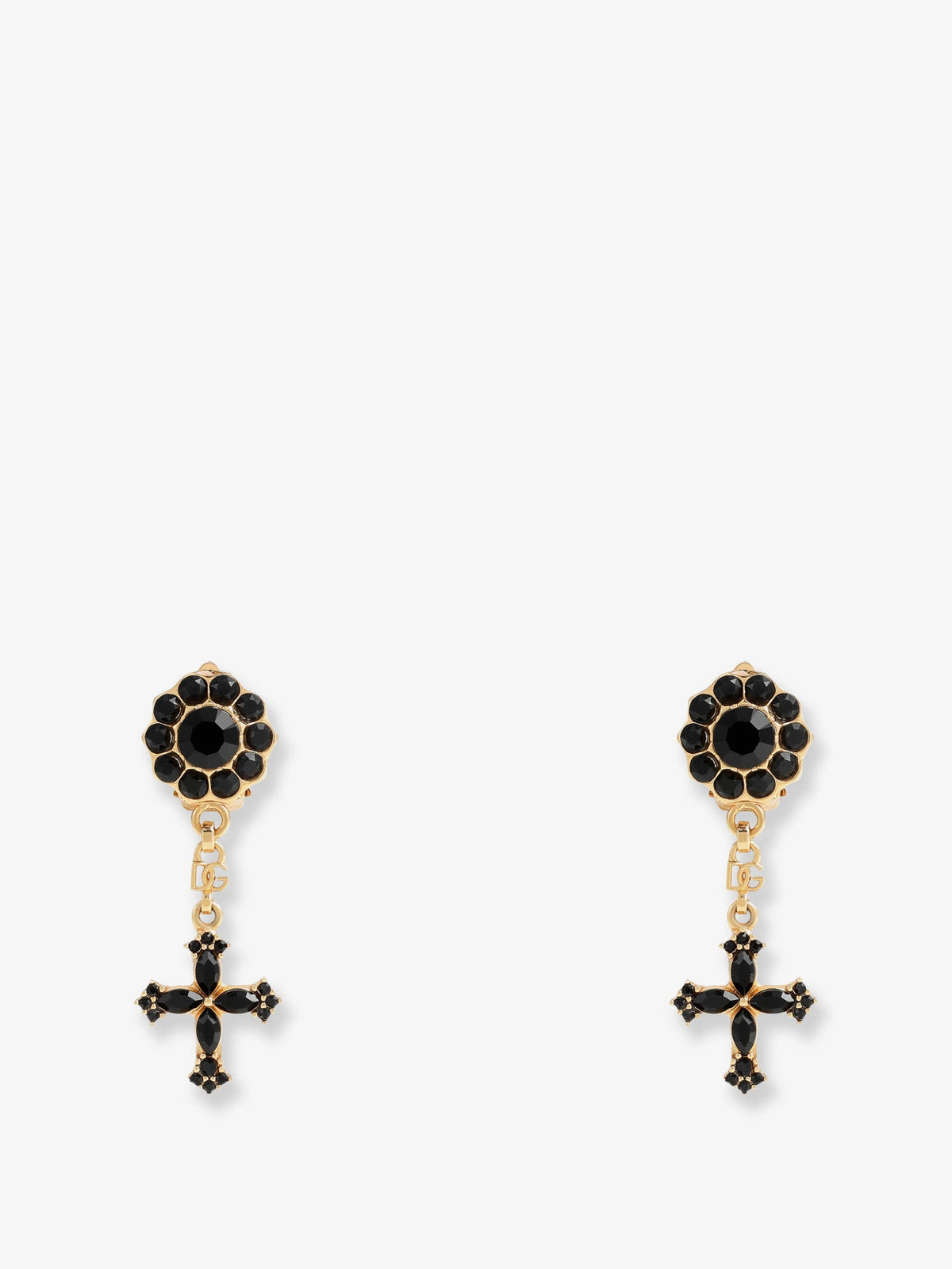 Dolce & Gabbana Brass earrings with rhinestones - Nerooro