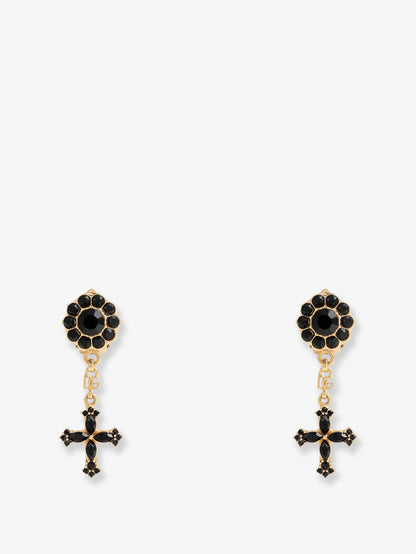 Dolce & Gabbana Brass earrings with rhinestones - Nerooro
