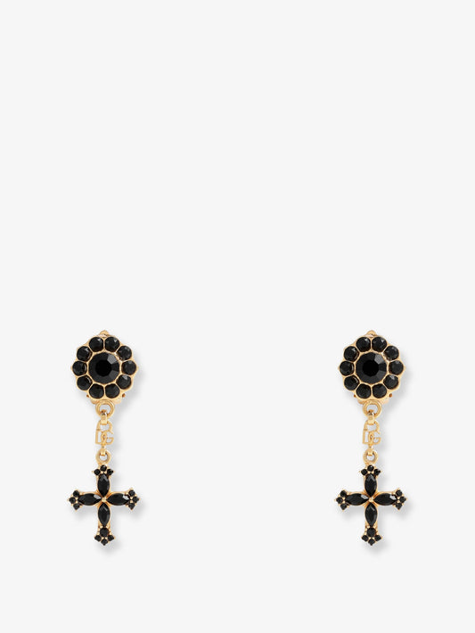 Dolce & Gabbana Brass earrings with rhinestones - Nerooro