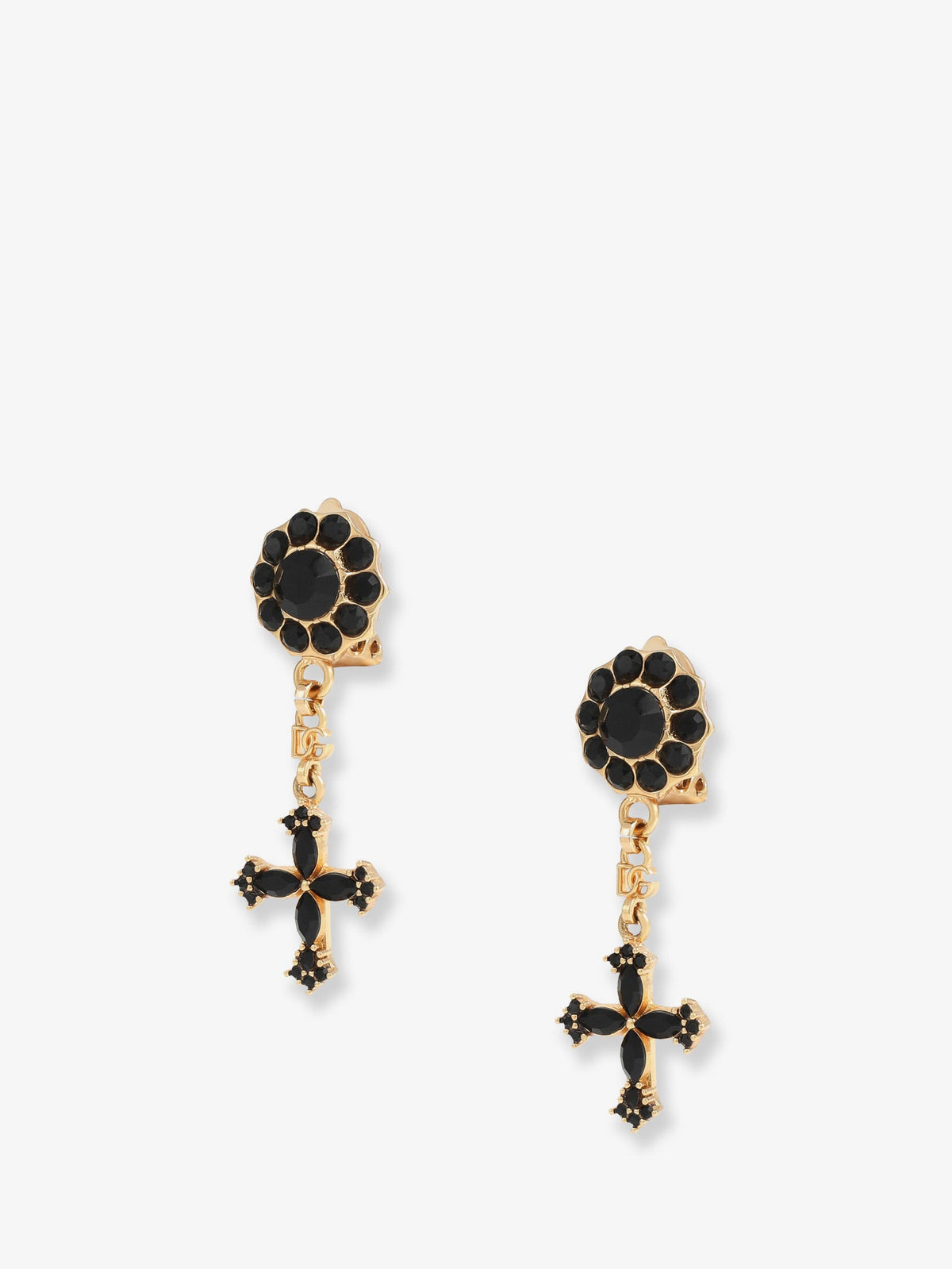 Dolce & Gabbana Brass earrings with rhinestones - Nerooro