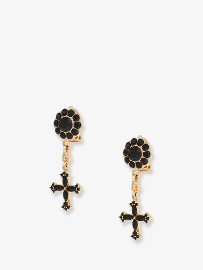 Dolce & Gabbana Brass earrings with rhinestones - Nerooro