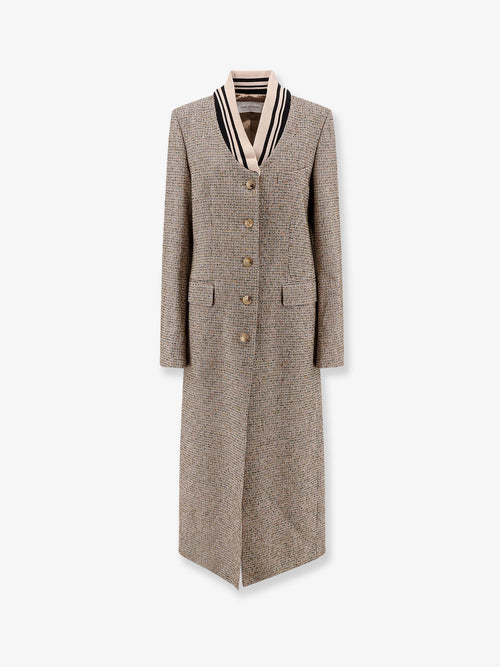 Dries Van Noten Ritt madras cotton blend coat - Tan