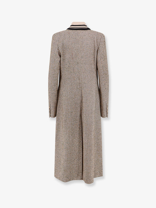 Dries Van Noten Ritt madras cotton blend coat - Tan