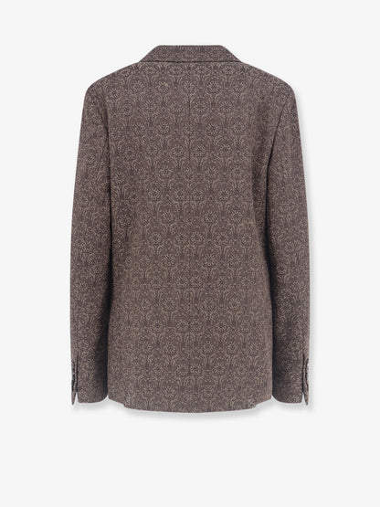 Dries Van Noten Barrysta wool and cotton blazer - Brown