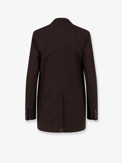 Dries Van Noten Voles striped viscose blazer - Brown