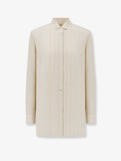 Dries Van Noten Viscose blend shirt with striped pattern - Off White