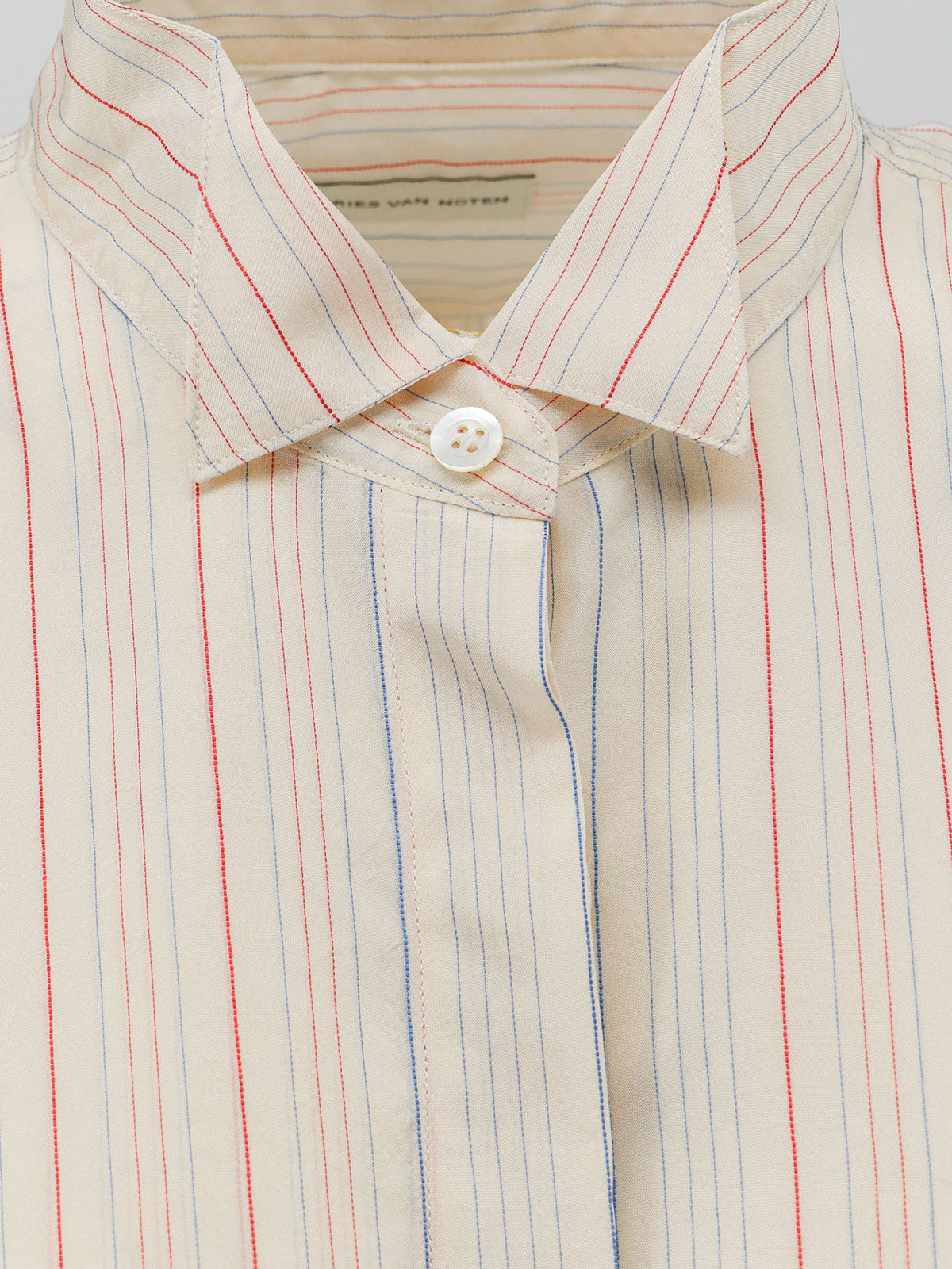 Dries Van Noten Viscose blend shirt with striped pattern - Off White