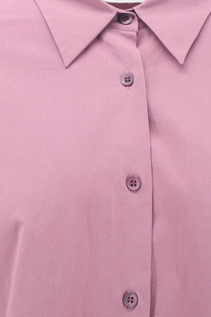 Dries Van Noten Chloris cotton shirt with embroiders cuffs - Old Rose