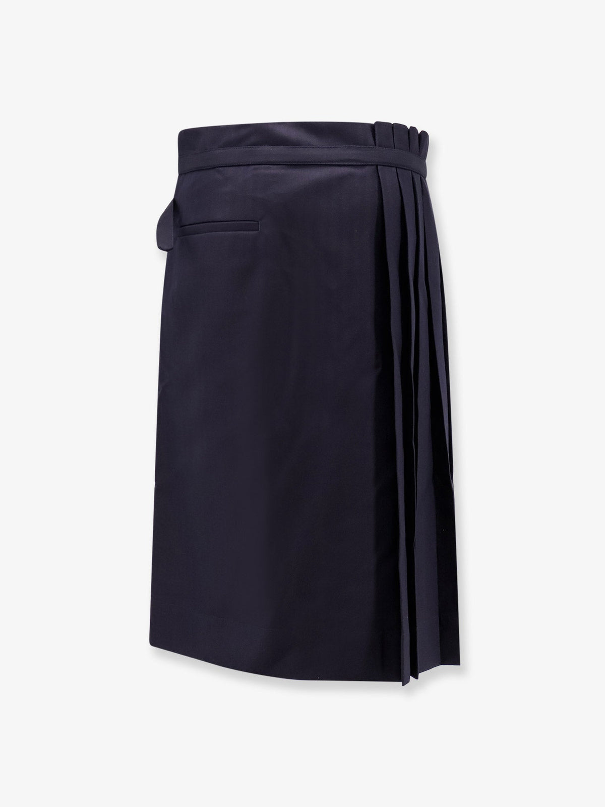 Dries Van Noten Sim pleated wool midi skirt - Navy