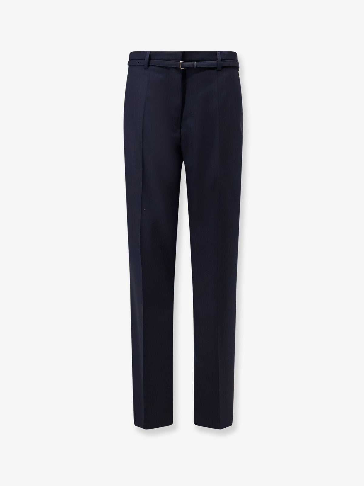 Dries Van Noten Presta wool trousers with belt - Navy