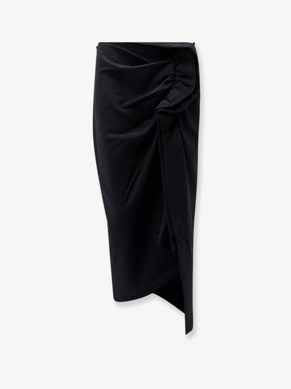 Dries Van Noten Cotton midi skirt - Black