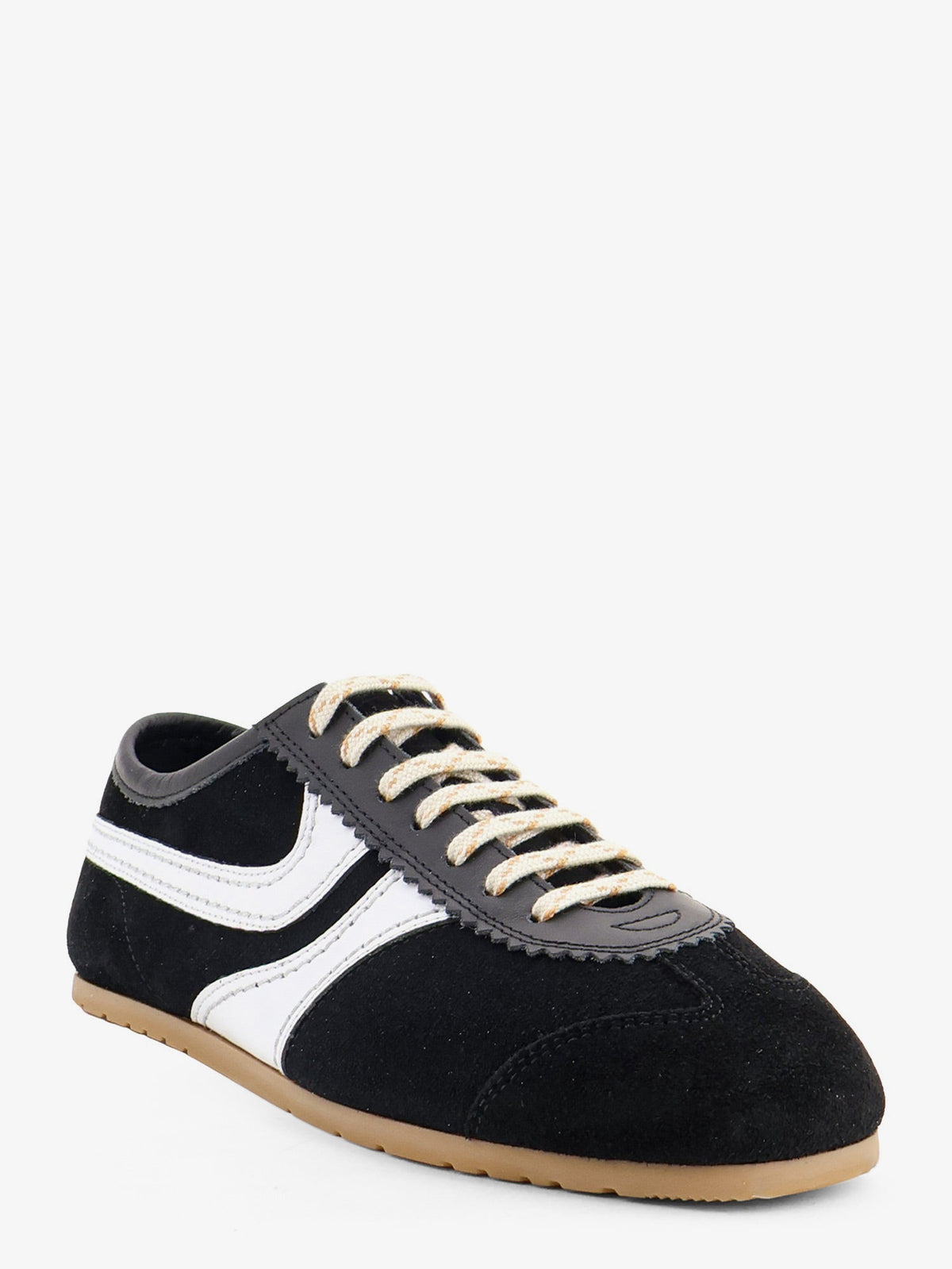 Dries Van Noten Low-Top suede sneakers - Blackwhite