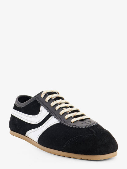 Dries Van Noten Low-Top suede sneakers - Blackwhite