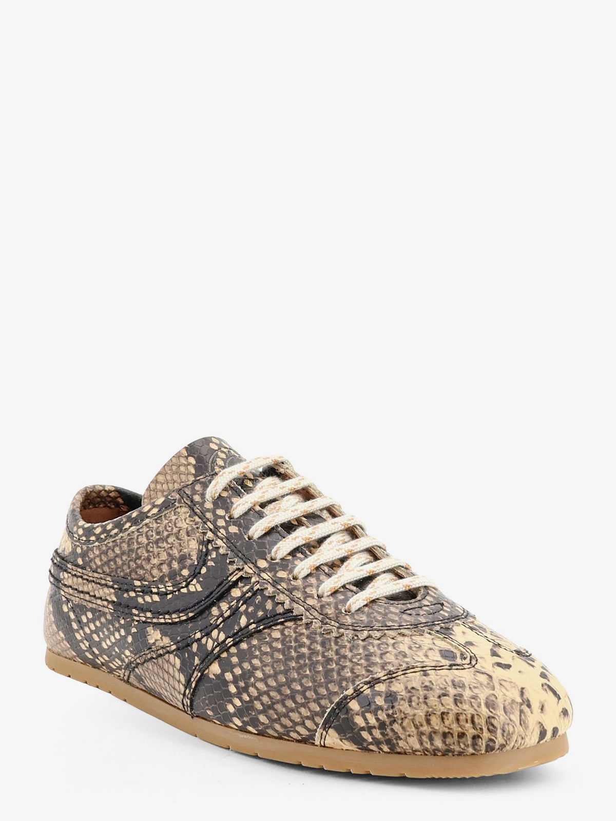 Dries Van Noten Low-Top Animal Pattern Sneakers - Beige