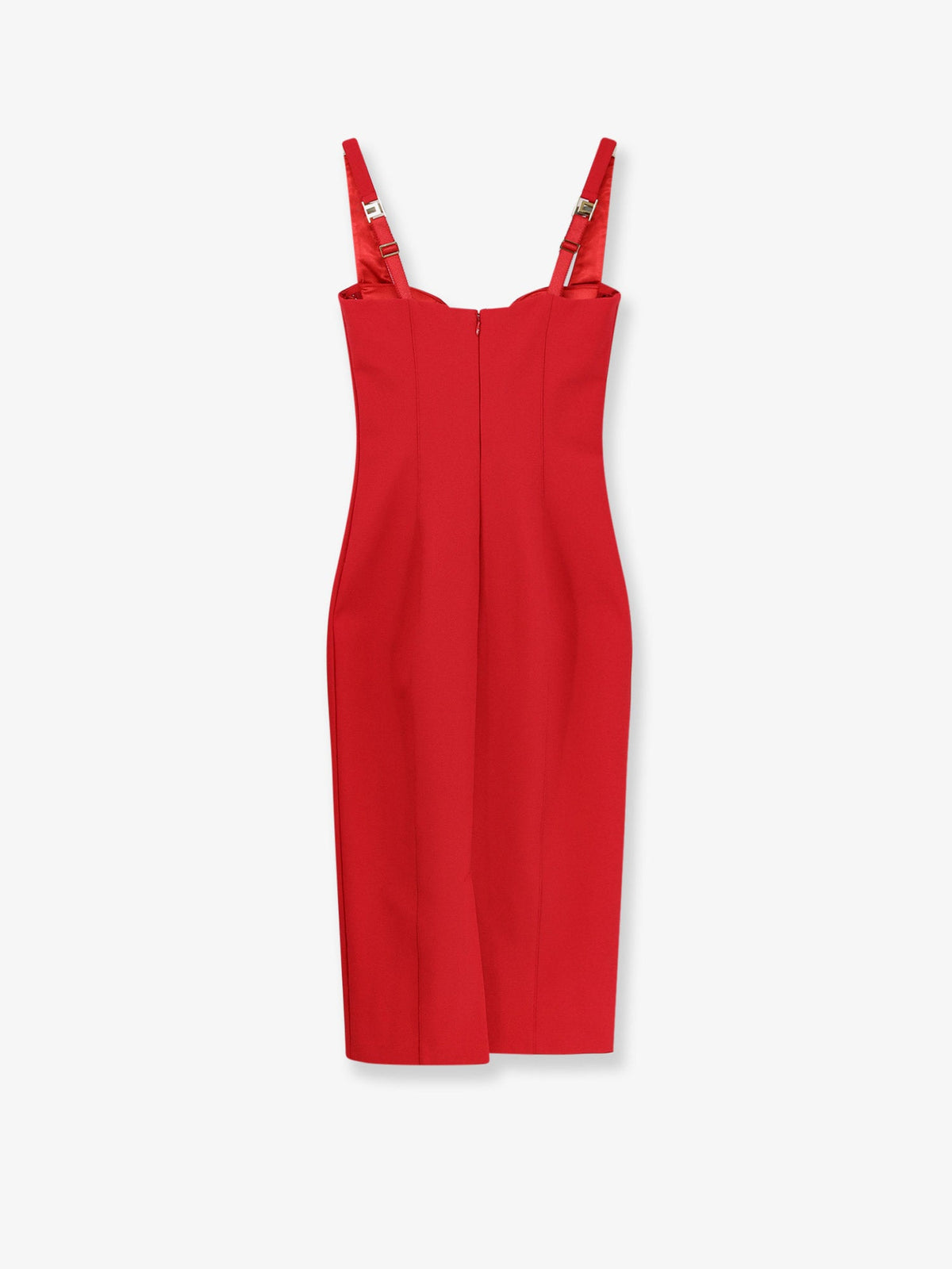 Elisabetta Franchi Fitted stretch fabric midi dress - Redpassion