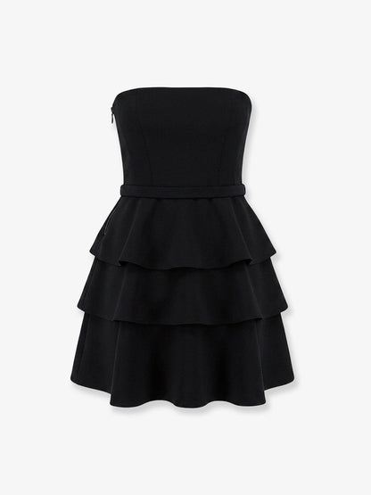 Elisabetta Franchi Mini dress with bustier detail - Nero