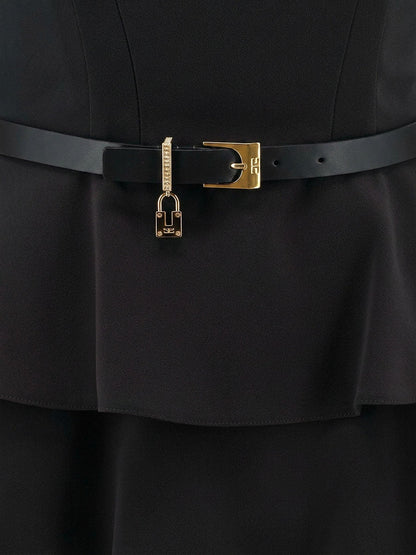 Elisabetta Franchi Mini dress with bustier detail - Nero