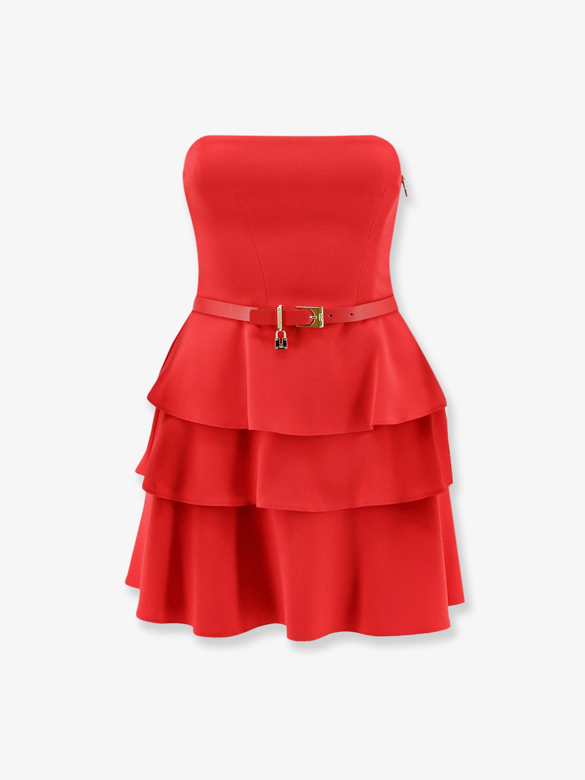 Elisabetta Franchi Mini dress with bustier detail - Red