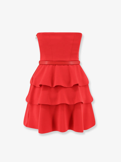 Elisabetta Franchi Mini dress with bustier detail - Red