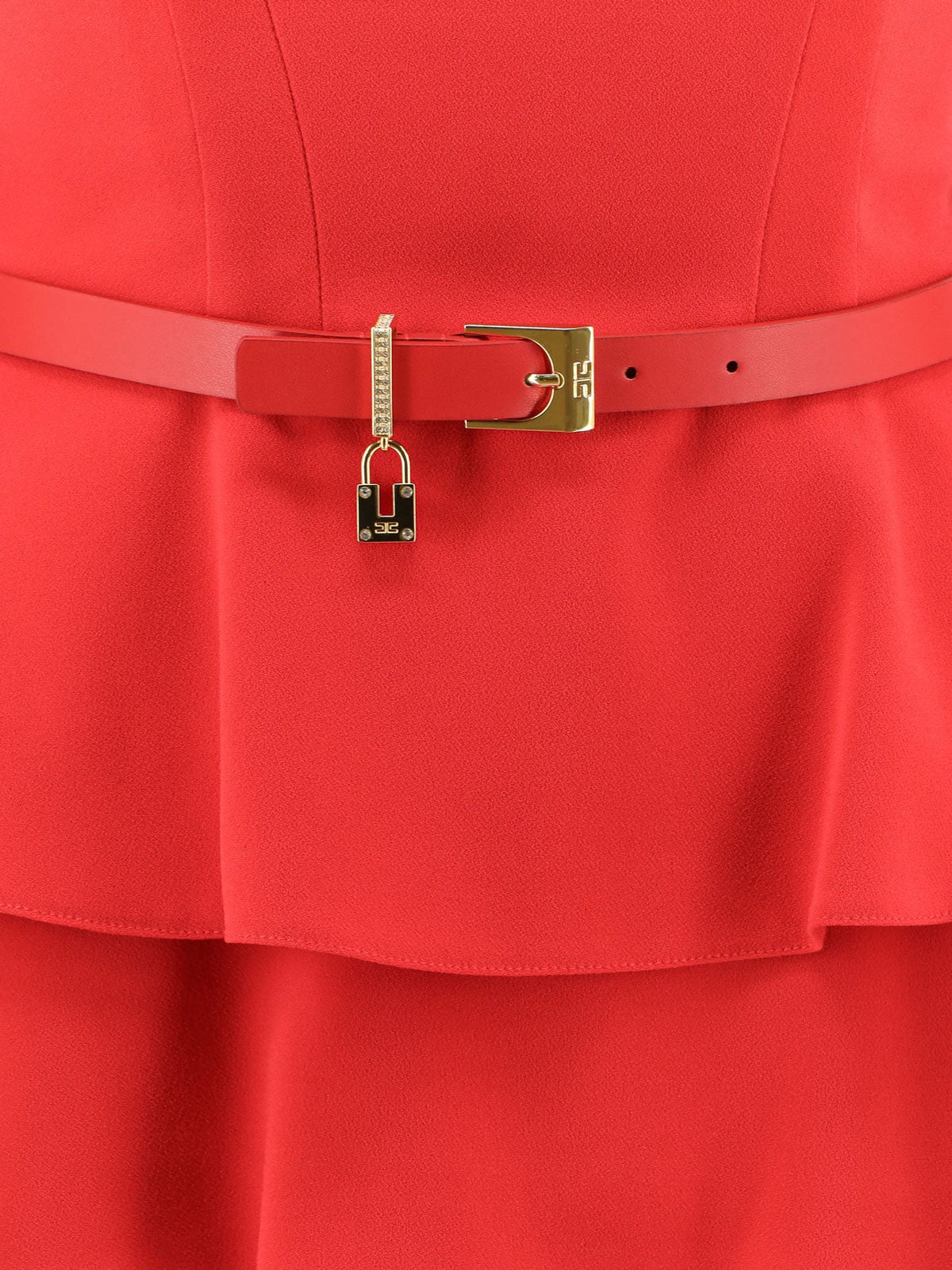 Elisabetta Franchi Mini dress with bustier detail - Red